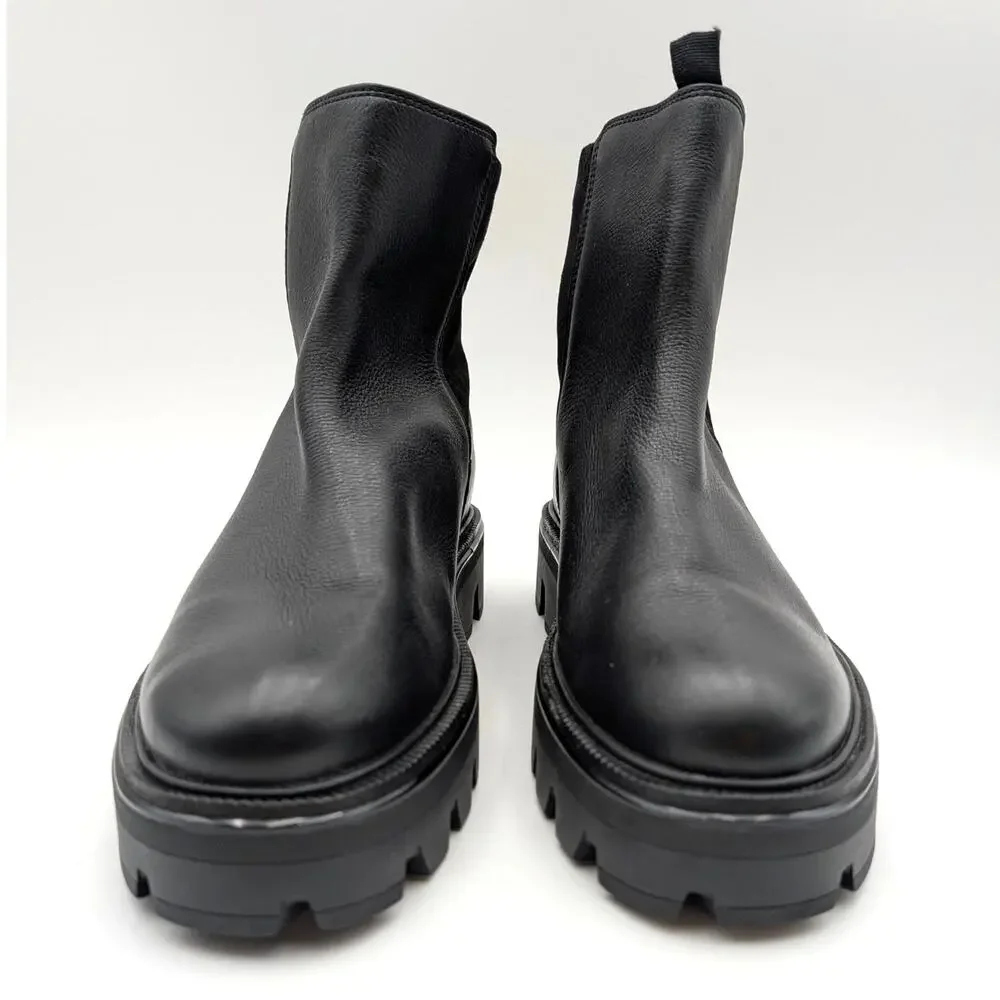 Rag & Bone Quinn Lug Sole Chelsea Ankle Boots Women's Black Size US10.5 EU41